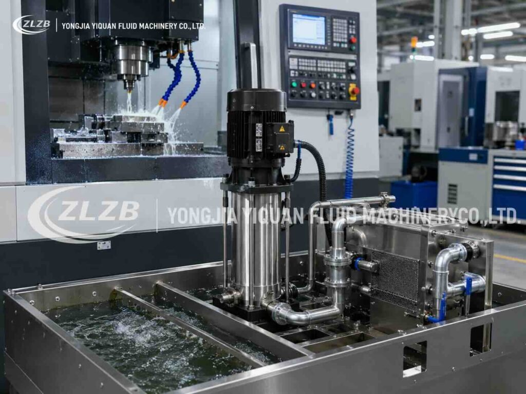 CDLK immersion multistage pump for CNC coolant filtration systems