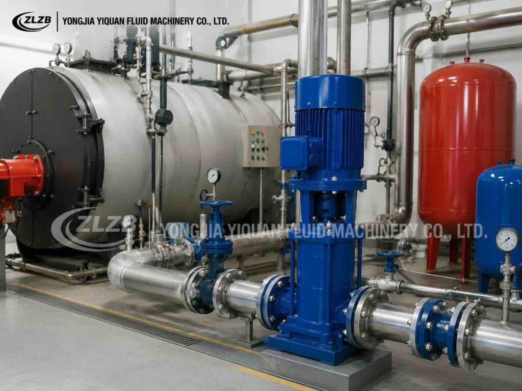 DL vertical multistage pump for boiler feed and heating circulation