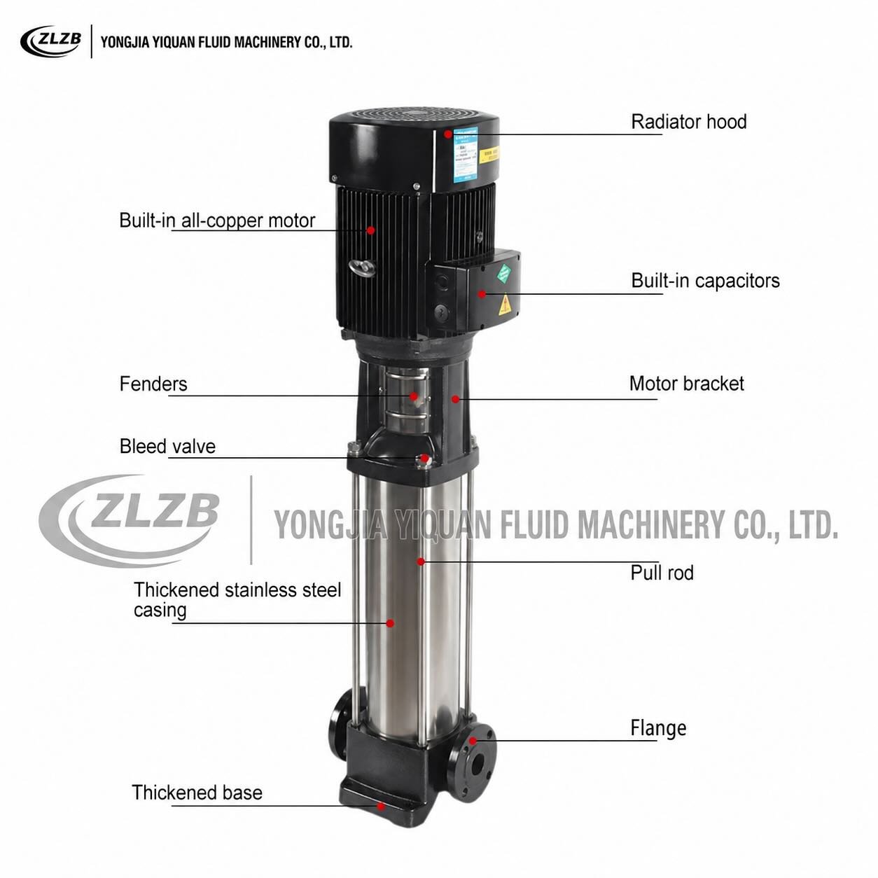 ZLZB CDL/CDLF Vertical Multistage Pump with Stainless Steel Hydraulic Components