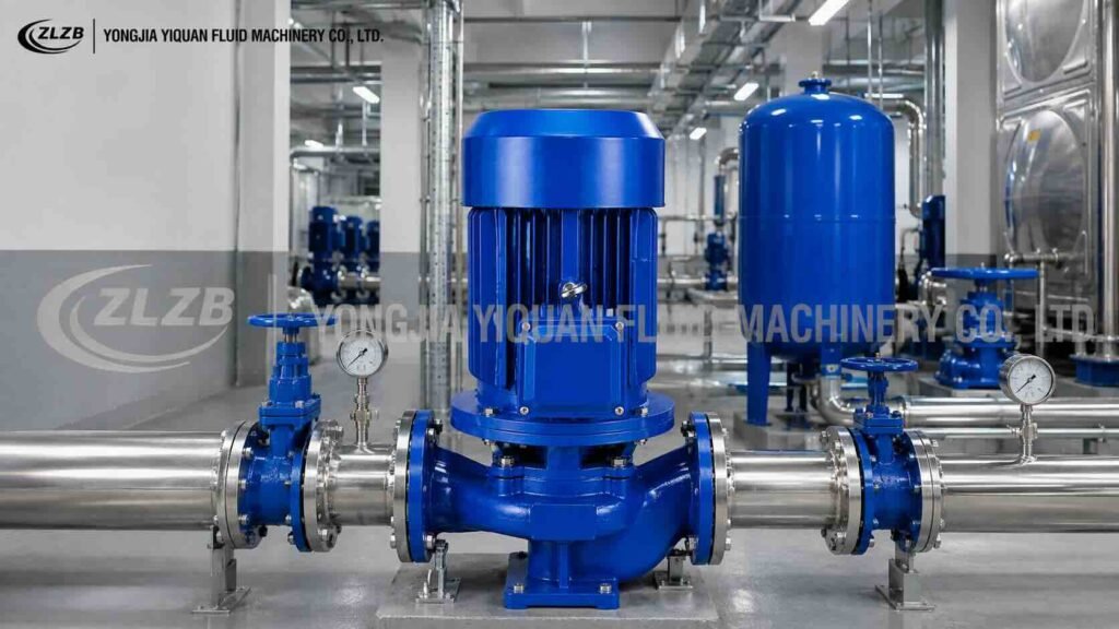 ISG inline centrifugal pump for HVAC cooling and heating water circulation
