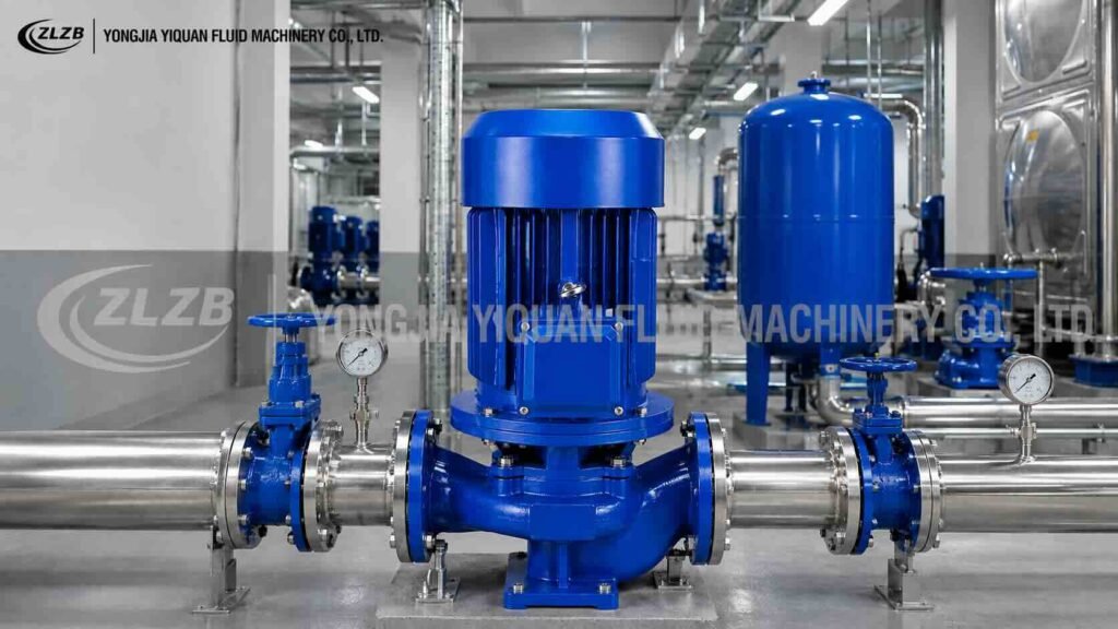 ISG vertical inline water pump for industrial and municipal water supply