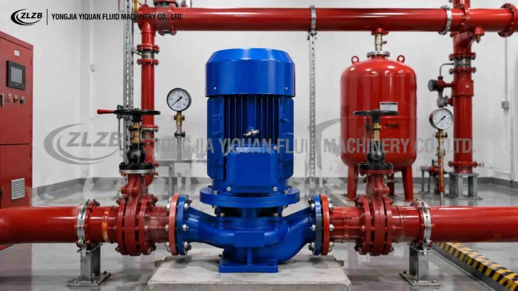 ISG vertical inline centrifugal pump for fire water pressure boosting