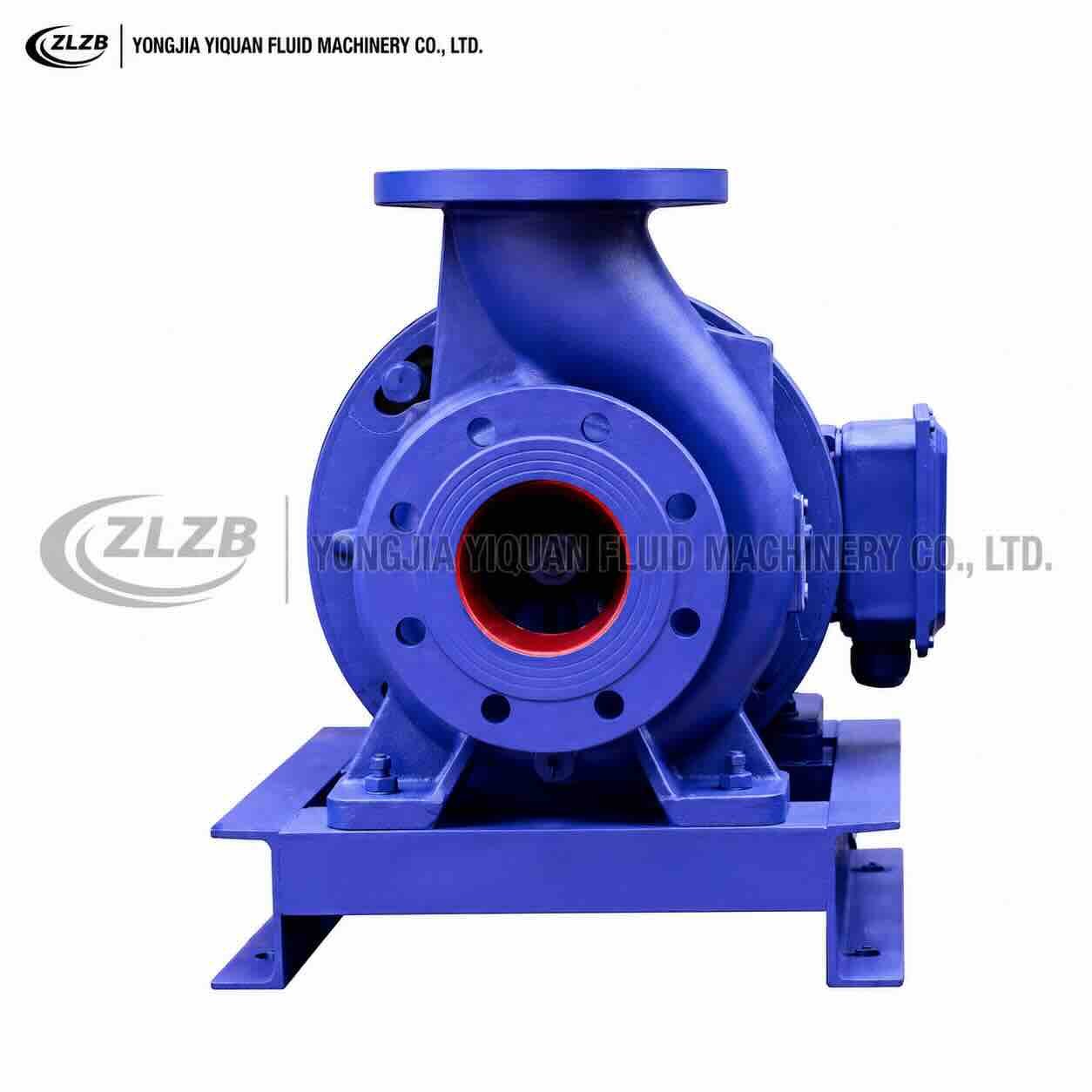 Complete industrial centrifugal pump unit with electric motor and base